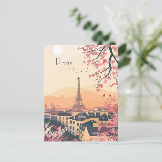 Reizen naar Parijs Briefkaart (Staand voorkant)