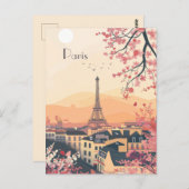 Reizen naar Parijs Briefkaart (Voorkant / Achterkant)