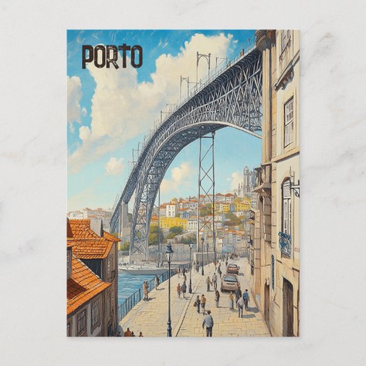 Reizen naar Porto Portugal Briefkaart (Voorkant)