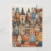 Reizen naar Praag Tsjechië Briefkaart (Voorkant / Achterkant)