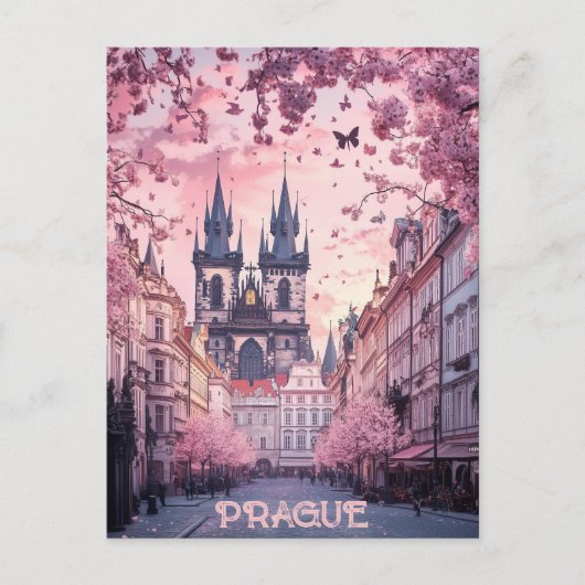 Reizen naar Praag Tsjechië Briefkaart (Voorkant)