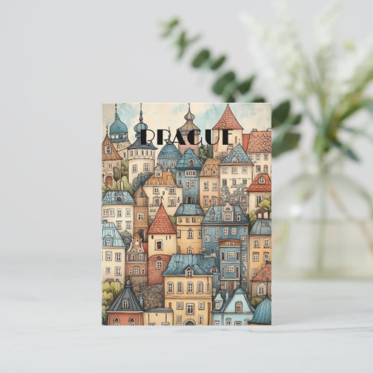 Reizen naar Praag Tsjechië Briefkaart (Staand voorkant)