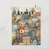 Reizen naar Praag Tsjechië Briefkaart (Voorkant / Achterkant)
