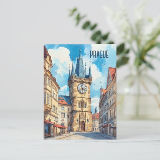 Reizen naar Praag Tsjechië Briefkaart (Staand voorkant)