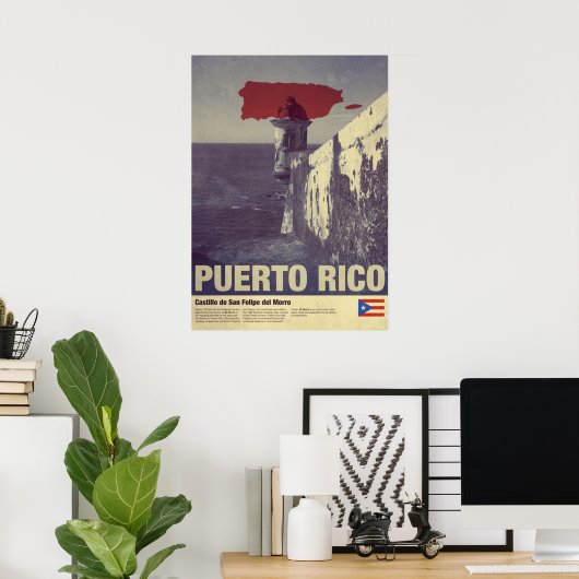 Reizen naar Puerto Rico: El Morro Poster (Thuiskantoor)