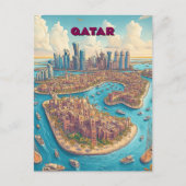 Reizen naar Qatar Briefkaart (Voorkant)