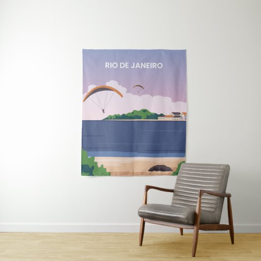 Reizen naar Rio de Janeiro Wandkleed (In situ)