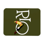 Reizen naar Rio retro,  van elke grootte Magneet (Horizontaal)