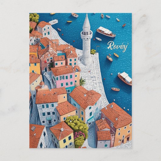 Reizen naar Rovinj Kroatië Briefkaart (Voorkant)