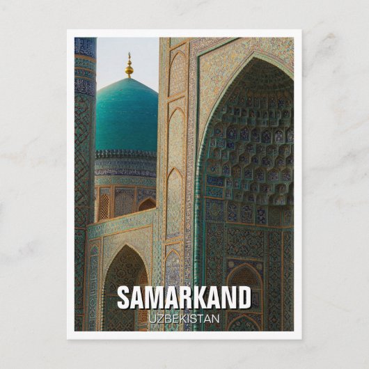 Reizen naar Samarkand Oezbekistan Briefkaart (Voorkant)