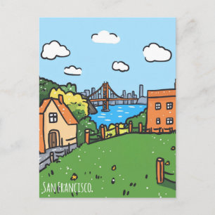 Reizen naar San Francisco Briefkaart
