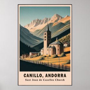 Reizen naar Sant Joan de Caselles-kerk in de jaren Poster