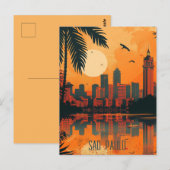 Reizen naar Sao Paulo Briefkaart (Voorkant / Achterkant)