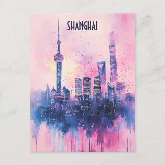 Reizen naar Shanghai China Briefkaart (Voorkant)