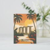 Reizen naar Singapore Briefkaart (Staand voorkant)
