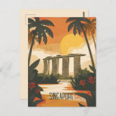 Reizen naar Singapore Briefkaart (Voorkant / Achterkant)