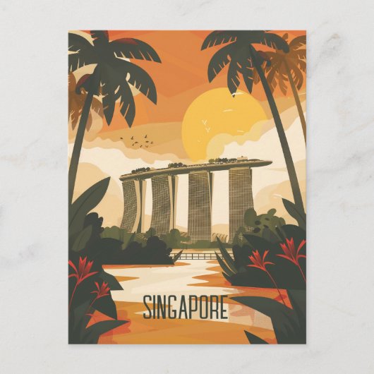 Reizen naar Singapore Briefkaart (Voorkant)