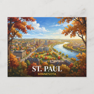 Reizen naar St. Paul Minnesota Briefkaart