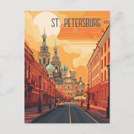 Reizen naar St. Petersburg Briefkaart (Voorkant)