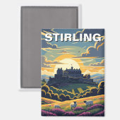 Reizen naar Stirling Scotland Magneet (Voorkant / Achterkant)