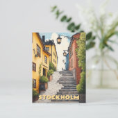 Reizen naar Stockholm Zweden Briefkaart (Staand voorkant)