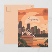 Reizen naar Syney Briefkaart (Voorkant / Achterkant)