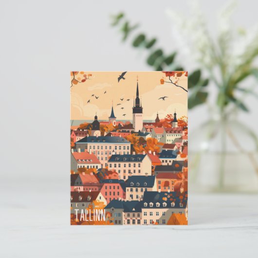 Reizen naar Tallinn Briefkaart (Staand voorkant)