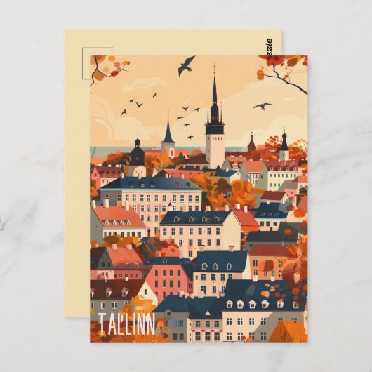 Reizen naar Tallinn Briefkaart (Voorkant / Achterkant)