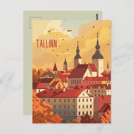 Reizen naar Tallinn Briefkaart (Voorkant / Achterkant)