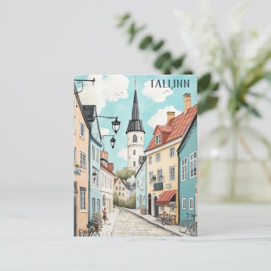 Reizen naar Tallinn Estland Briefkaart (Staand voorkant)