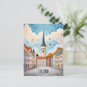Reizen naar Tallinn Estland Briefkaart (Staand voorkant)
