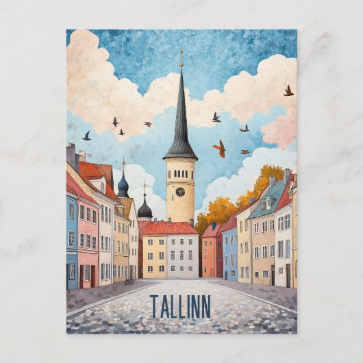 Reizen naar Tallinn Estland Briefkaart (Voorkant)