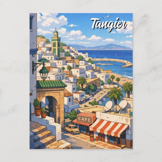 Reizen naar Tanger Marokko Briefkaart (Voorkant)