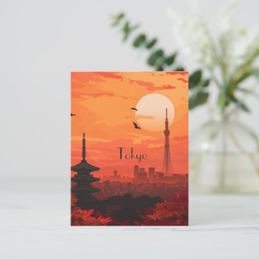 Reizen naar Tokio Briefkaart (Staand voorkant)