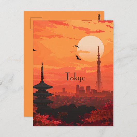 Reizen naar Tokio Briefkaart (Voorkant / Achterkant)