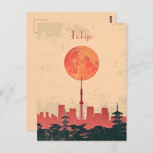 Reizen naar Tokio Briefkaart (Voorkant / Achterkant)