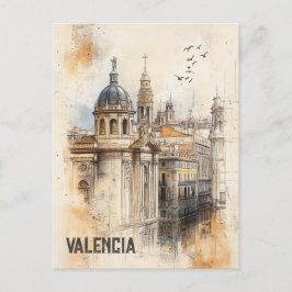 Reizen naar Valencia Spanje Briefkaart