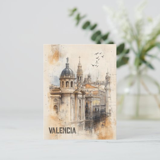 Reizen naar Valencia Spanje Briefkaart (Staand voorkant)