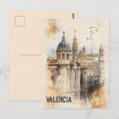 Reizen naar Valencia Spanje Briefkaart (Voorkant / Achterkant)