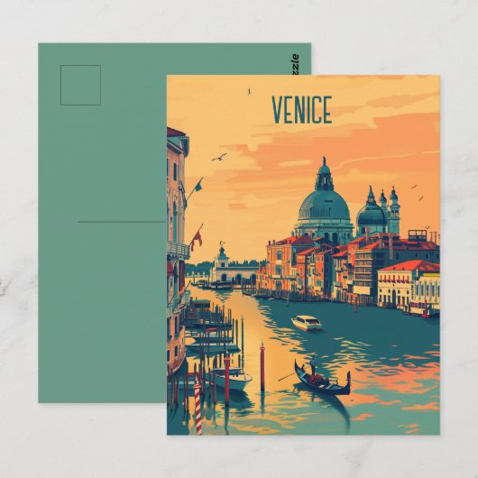 Reizen naar Venetië Briefkaart (Voorkant / Achterkant)