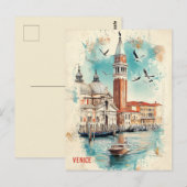 Reizen naar Venetië Italië Briefkaart (Voorkant / Achterkant)