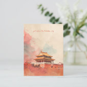 Reizen naar Verboden Stad Feestdagenkaart (Staand voorkant)