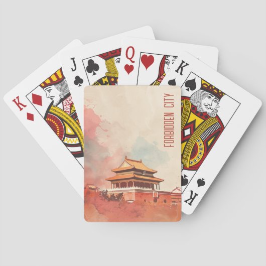 Reizen naar Verboden Stad Pokerkaarten (Achterkant)