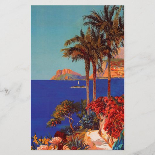Reizen naar Vintage Antibes Cote D'Azur Briefpapier (Voorkant)