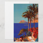 Reizen naar Vintage Antibes Cote D'Azur Briefpapier (Voorkant / Achterkant)