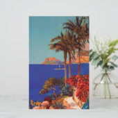 Reizen naar Vintage Antibes Cote D'Azur Briefpapier (Staand voorkant)