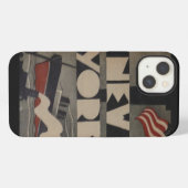 Reizen naar Vintage New York iPhone Hoesje (Achterkant horizontaal)