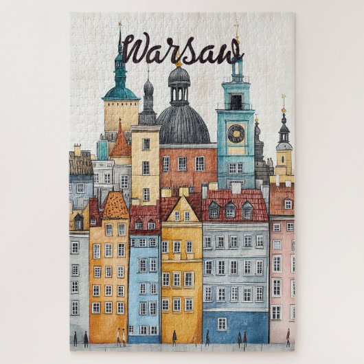 Reizen naar Warschau Polen Legpuzzel (Verticaal)