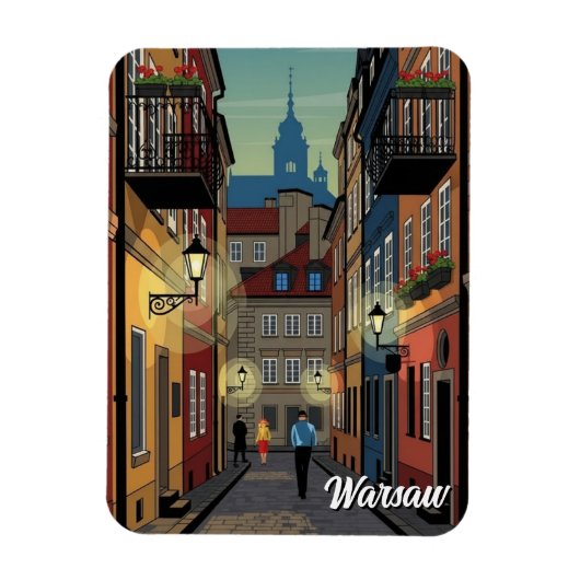 Reizen naar Warschau Polen Magneet (Verticaal)