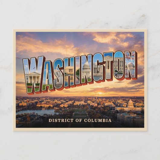Reizen naar Washington Dc Briefkaart (Voorkant)